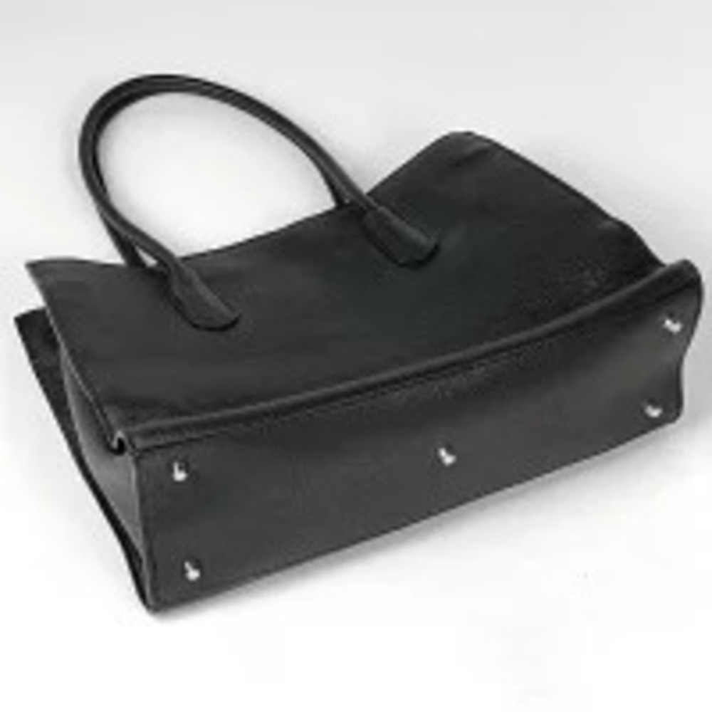 Furla Tote Black Shoulder Handbag Leather Bag Black